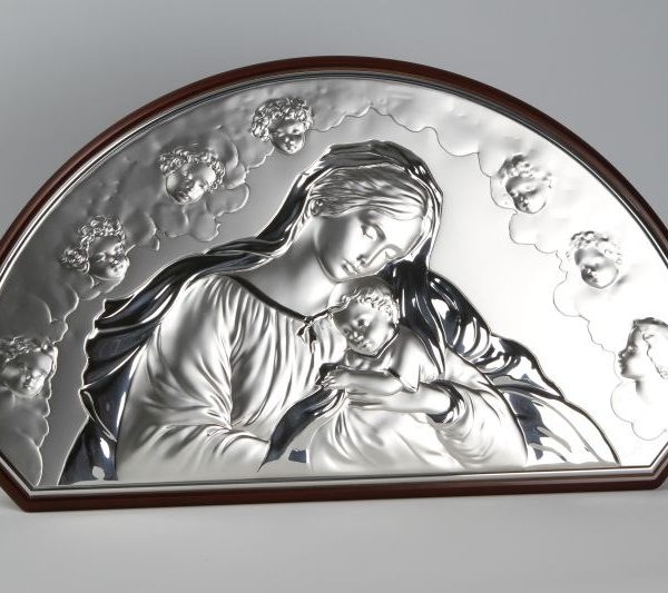 Virgin Mary with baby half circle icon (big) 1