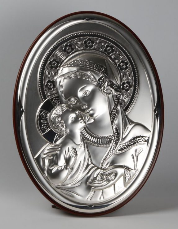 Virgin Mary with baby oval icon (big)