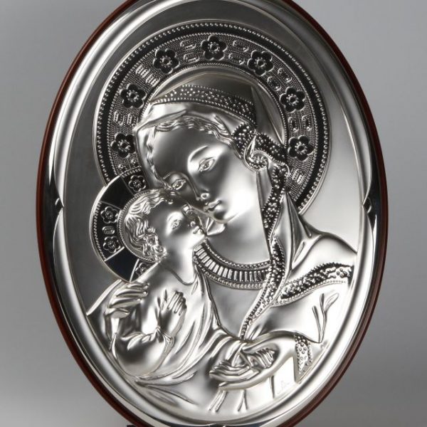 Virgin Mary with baby oval icon (big) 1
