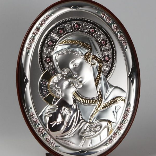 Western Virgin Mary oval icon 1