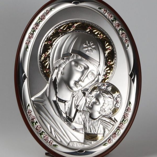 Eastern Virgin Mary oval icon 1