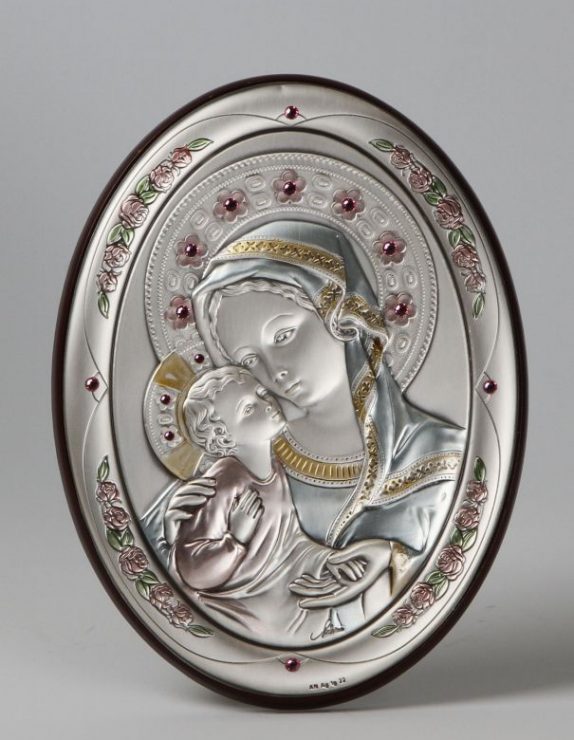 Western oval Virgin Mary icon