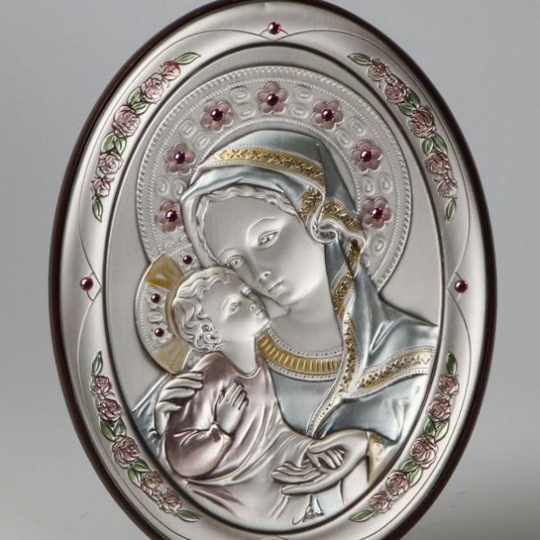 Western oval Virgin Mary icon 1