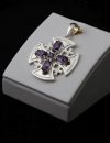 Jerusalem Cross with amethyst
