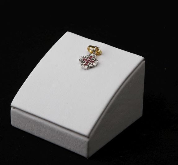 Jerusalem Cross with zircon ruby