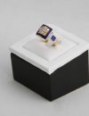 Enamel ring Jerusalem cross - 14K