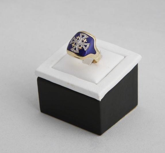 J.C. enamel ring - 14K