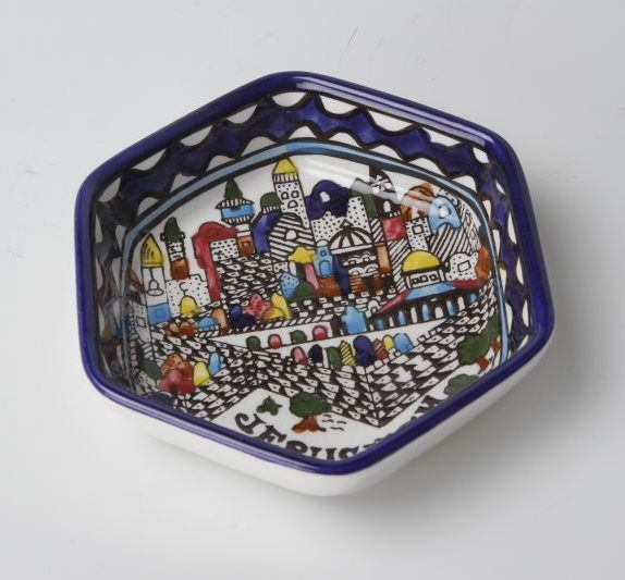 Hexagonal Jerusalem bowl