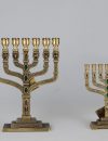 Square Menorah with Eilat stone small