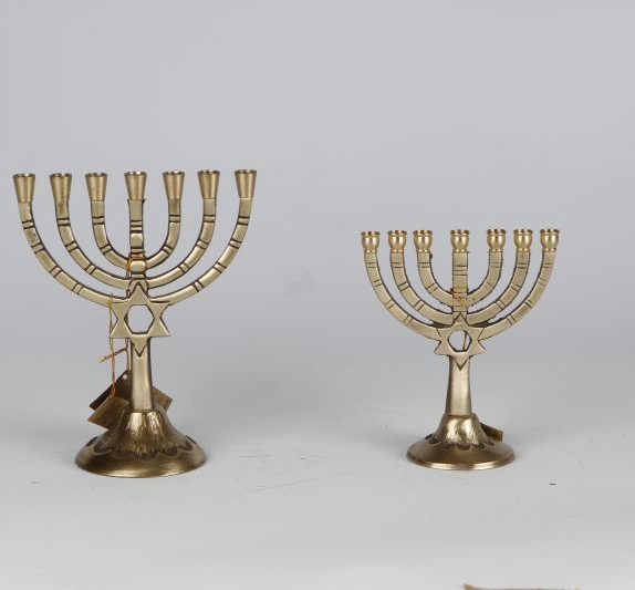 Round Menorah with David star (2 Sizes)