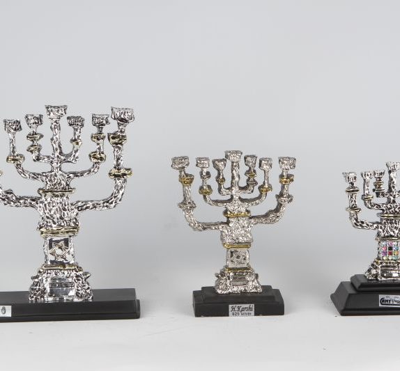 Silver Menorah big (3 Sizes)