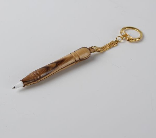 Wooden pen on medal shape 1