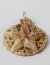 Rounded carved Bethlehem Star pendant