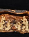 Zacharia nativity set with bark