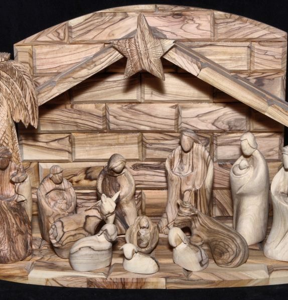 Natural nativity set
