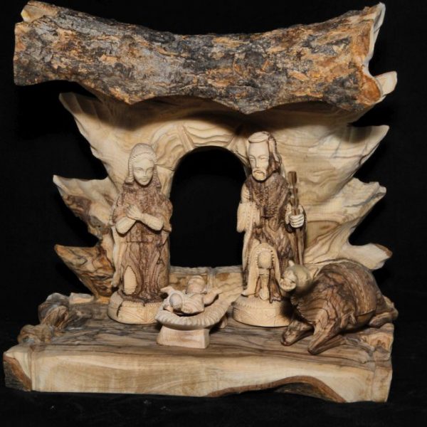 Nativity set with Bark Holy family 1