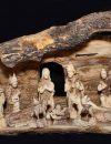 Big natural Bark Nativity set